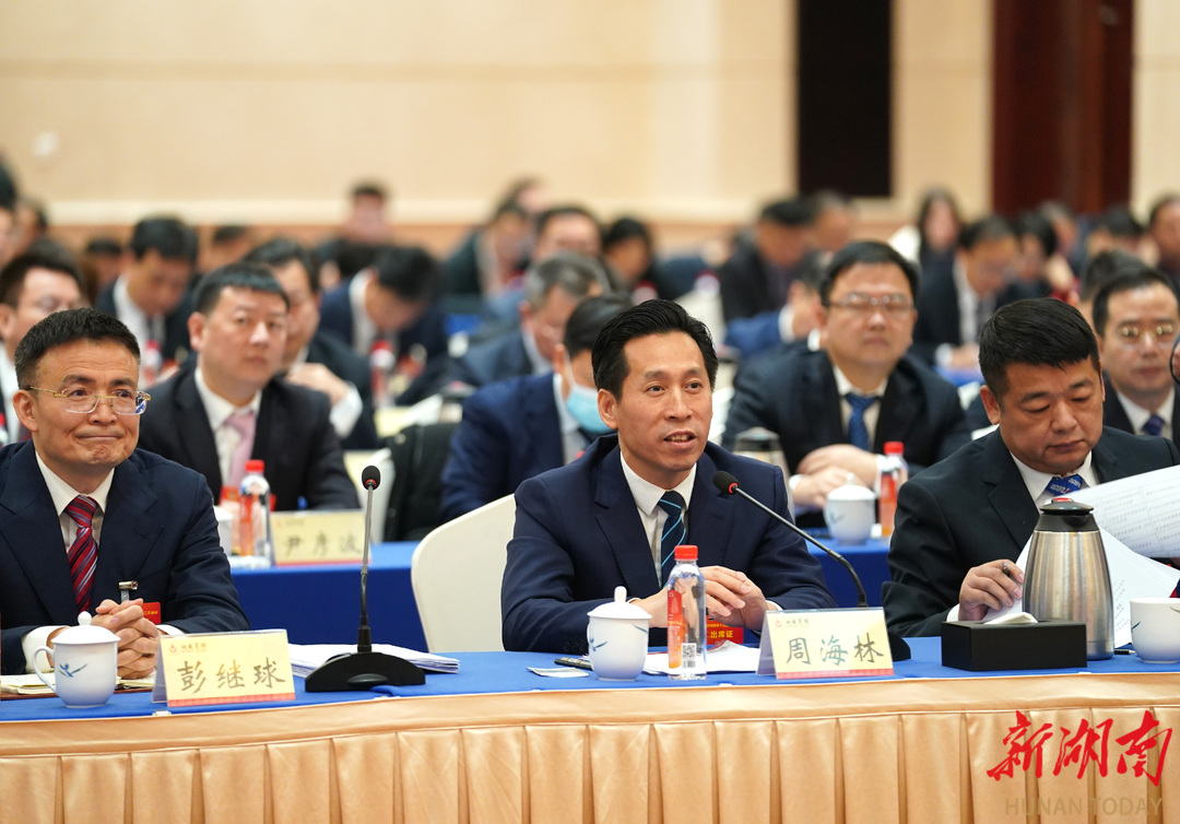 周海林以郴州市承办第二届湖南旅游发展大会为例作了发言